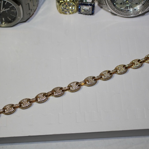 ICED OUT Mariner Gucci Bracelet w/ Lab SIm. Diam. - Picture 5 of 6